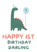 Little Animals Sports 1st Birthday Card