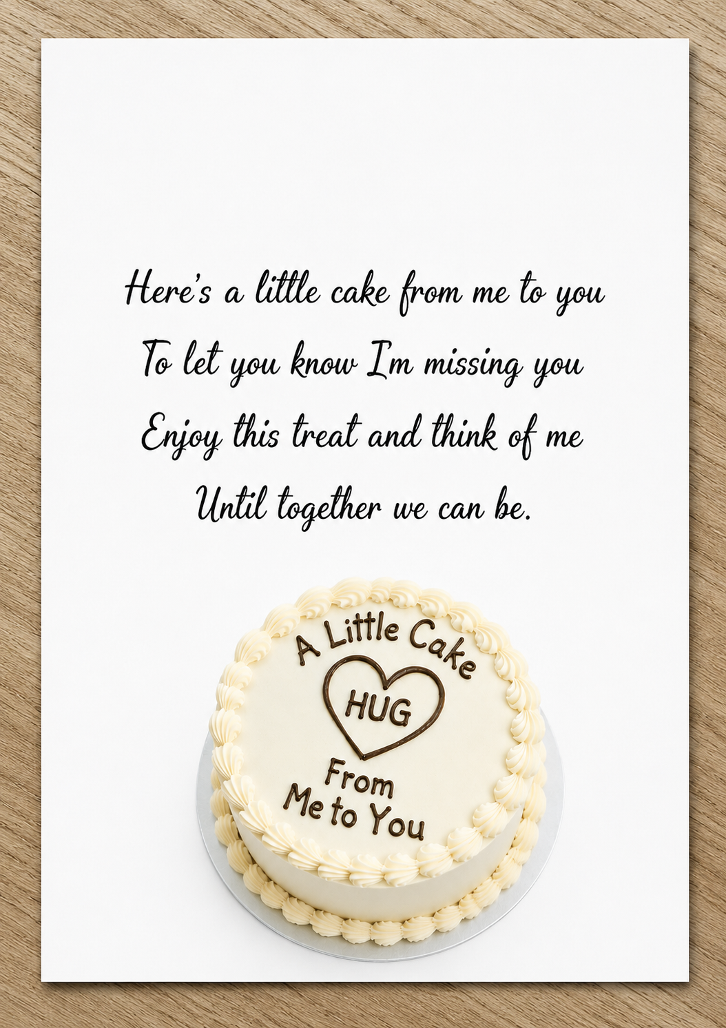 Missing you card