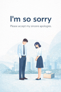 Corporate Style Sorry Card