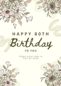 Happy 80th Birthday To You Hope Your Day Is Full Of Love
