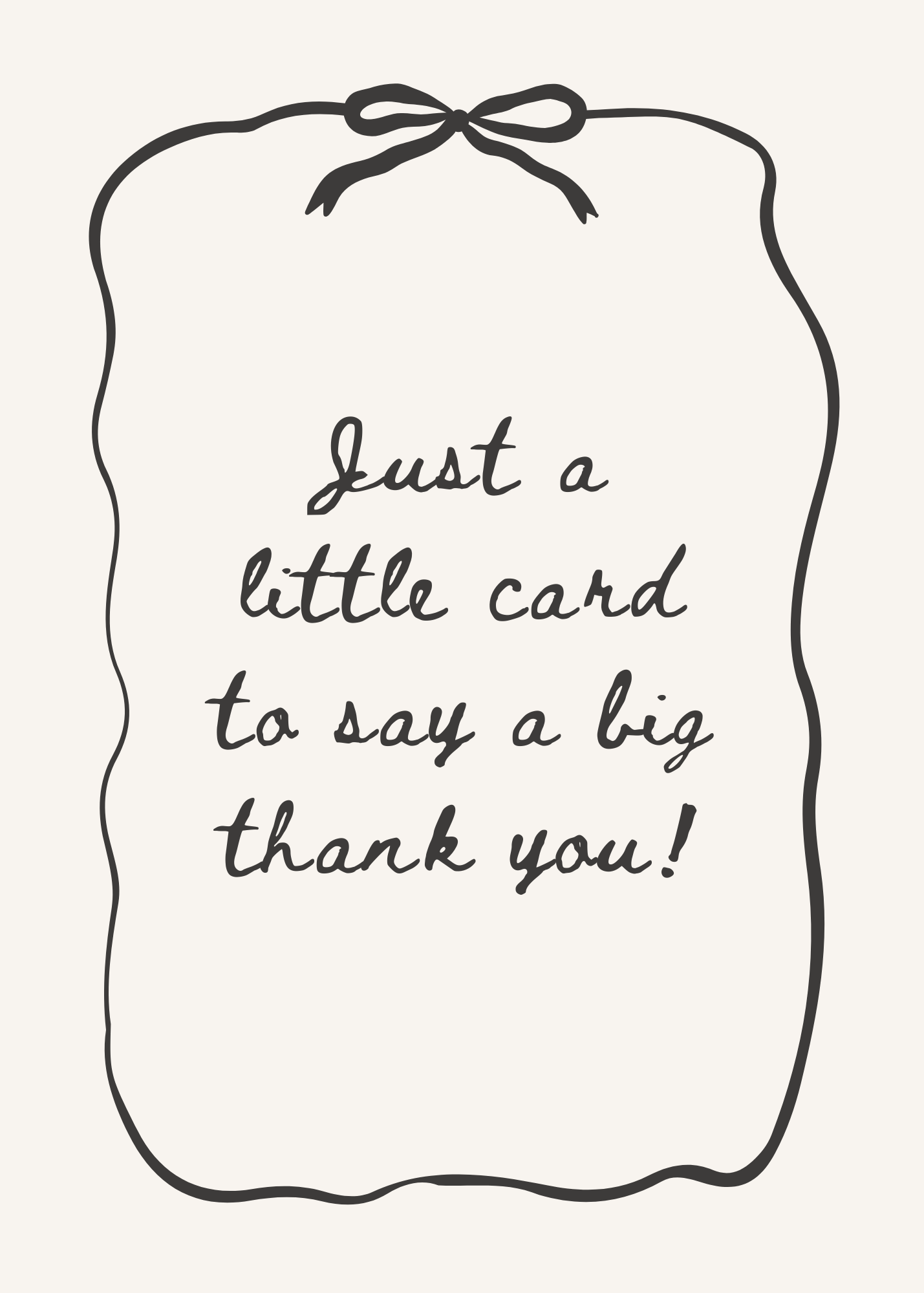 A little note to say thank you