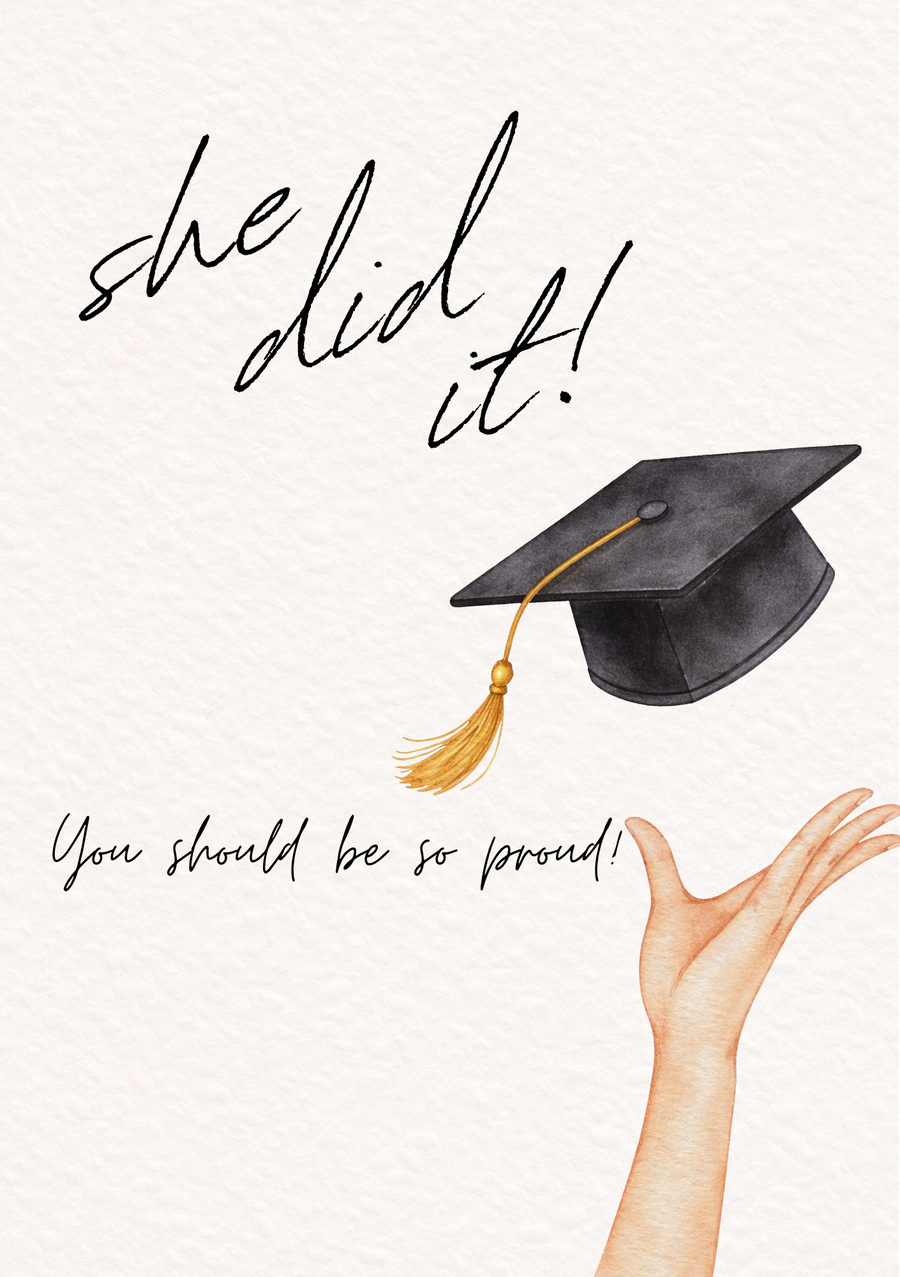 She Did It! Graduation Card