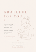 Midwife thank you card