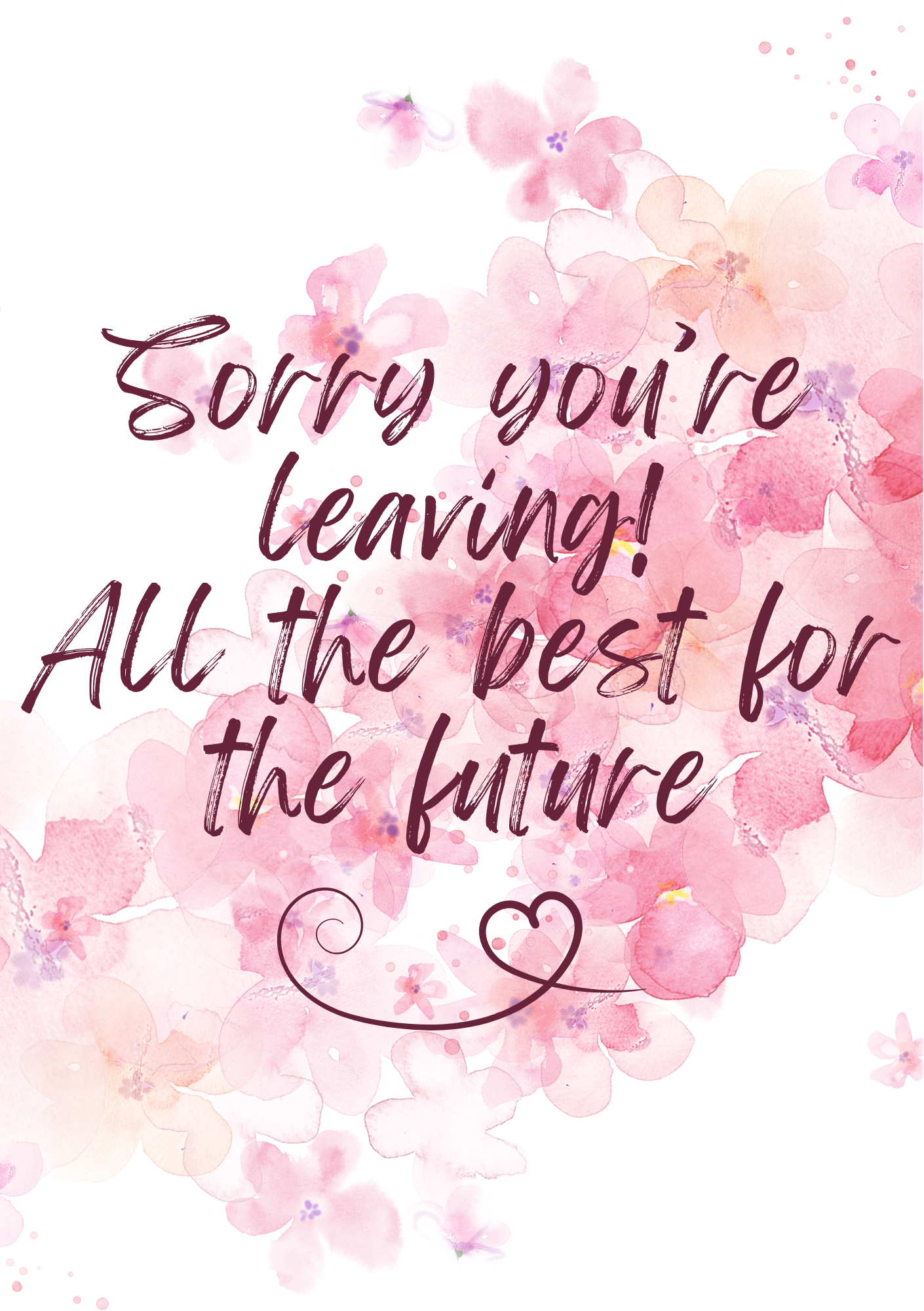 Wishing You All The Best Leaving Card