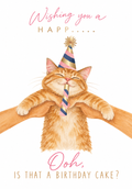 Cat birthday card