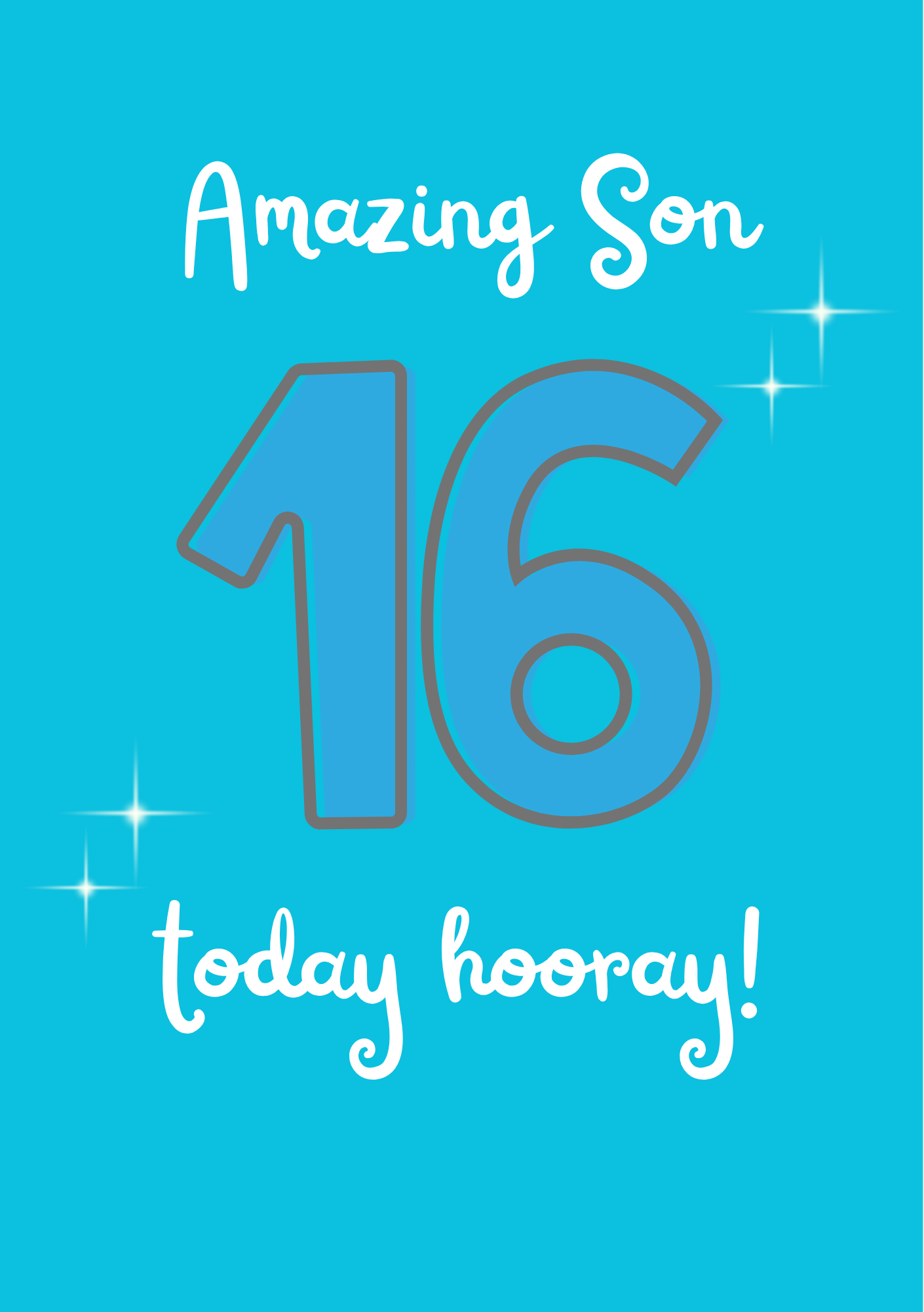 16th Birthday Amazing Son Card
