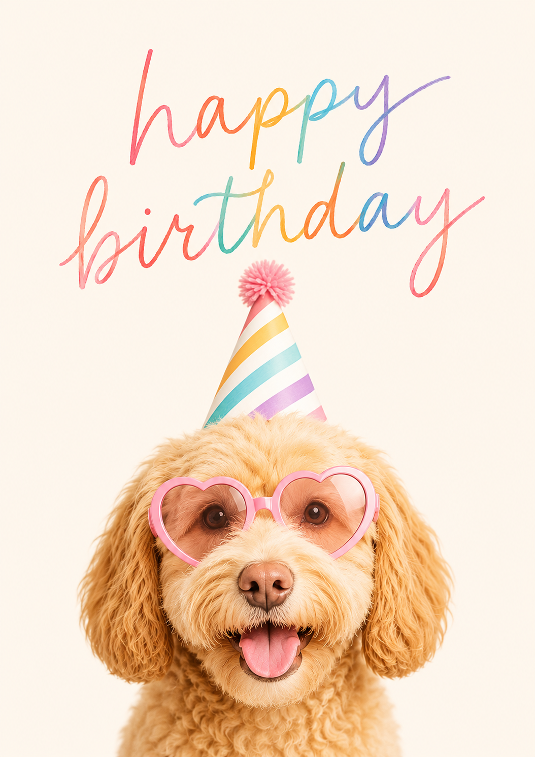 Cute dog birthday card