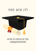 You Did It - Graduation Card