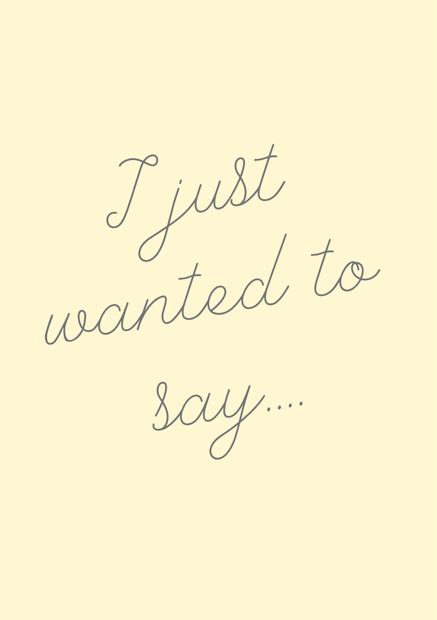 I just wanted to say card