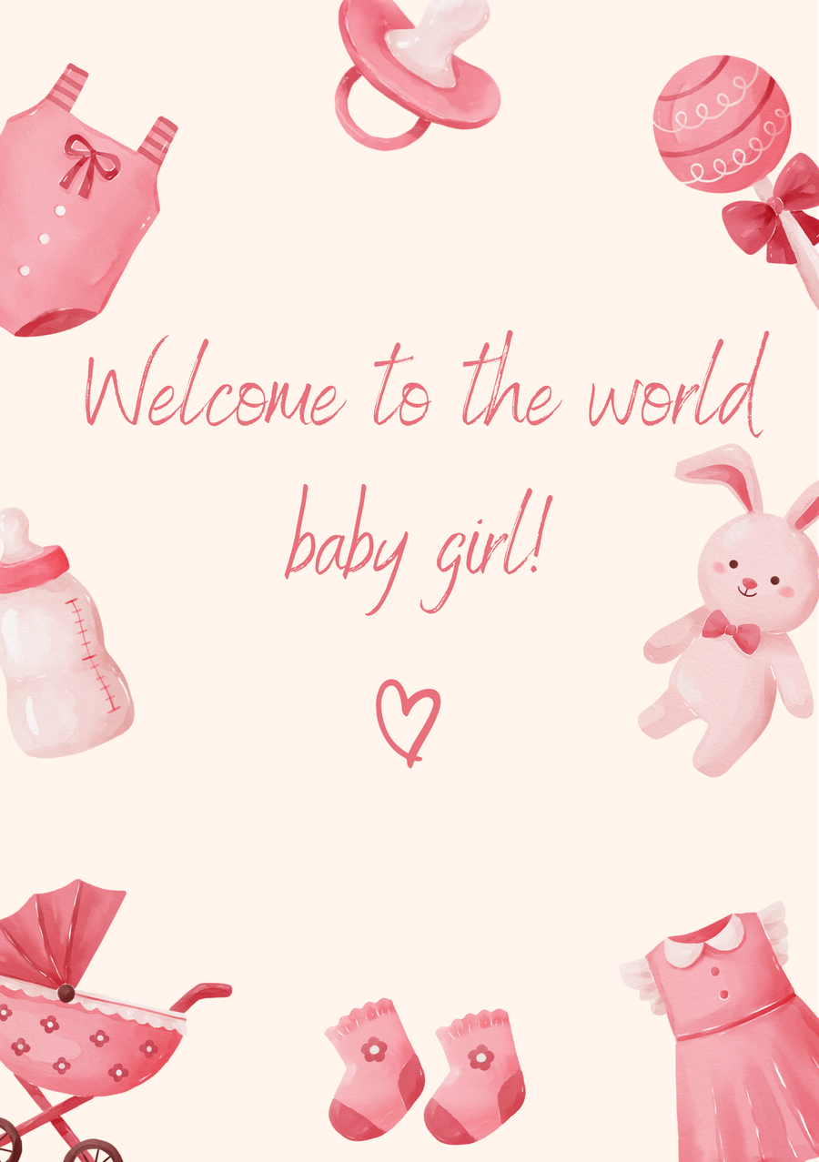 Welcome To The World -  New Baby Card