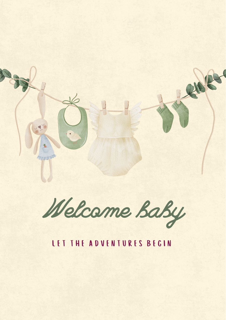 Welcome Baby - New Baby Card