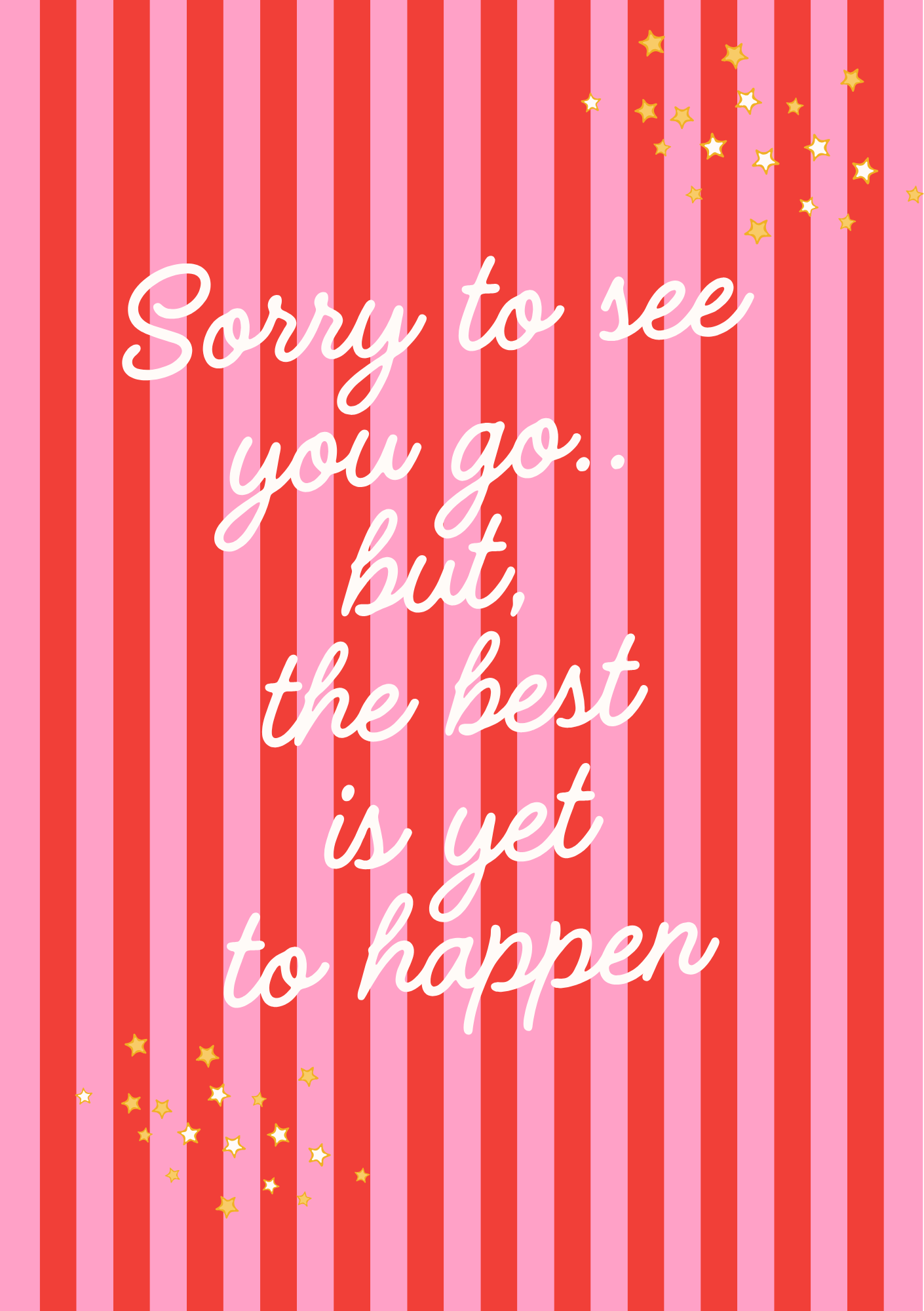 Sorry To See You Go Business Leaving Card