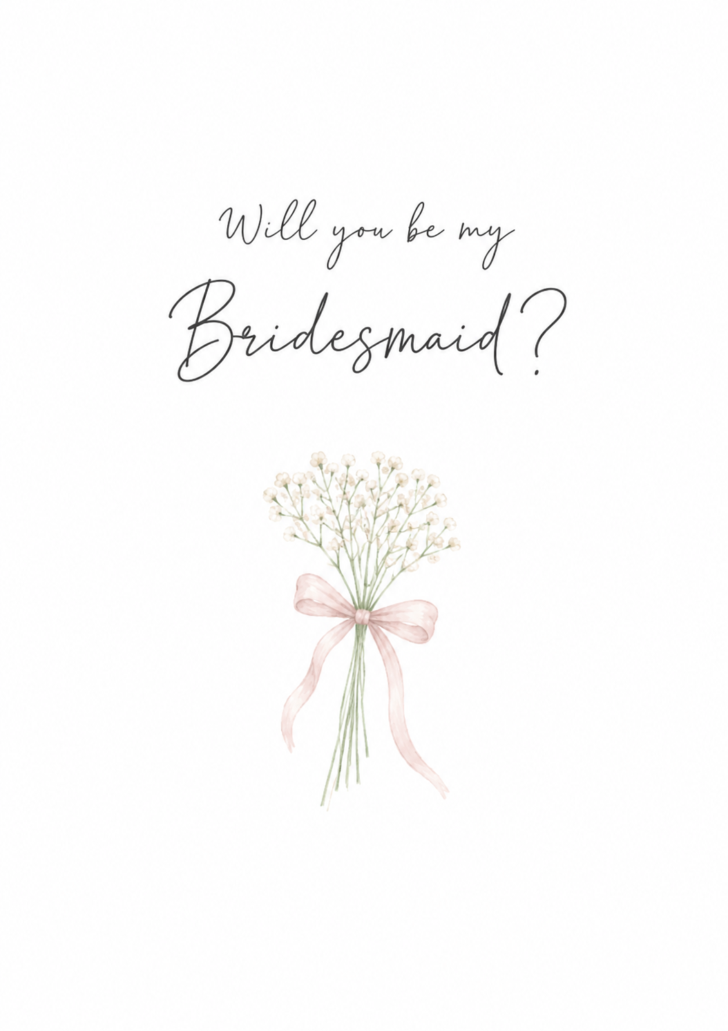 Bridesmaid card